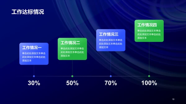 蓝色创意酷炫年中工作总结PPT