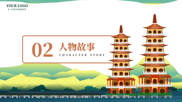 认识教学梁思成了解名人介绍PPT模板