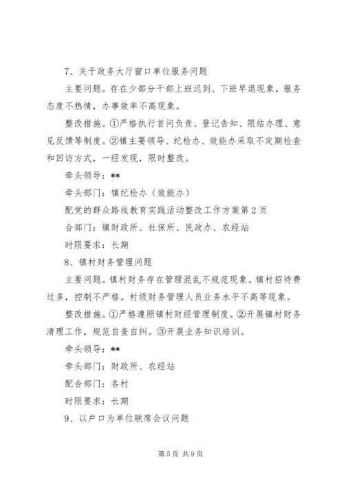 党的群众路线教育实践活动整改工作方案.docx