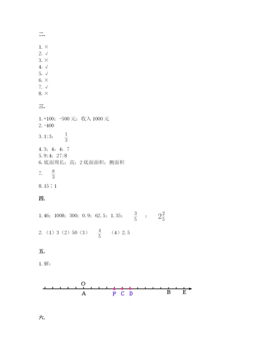 北师大版六年级数学下学期期末测试题及答案【典优】.docx