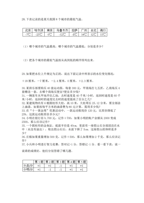 六年级小升初数学解决问题50道带答案（突破训练）.docx