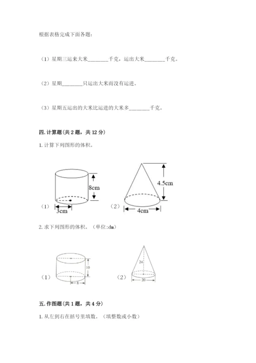 北师大版六年级下册数学期末测试卷精品（必刷）.docx