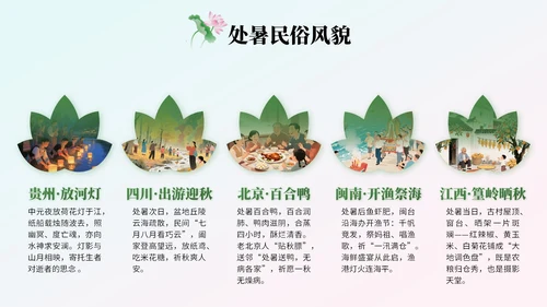 绿色中国风处暑节气知识讲座