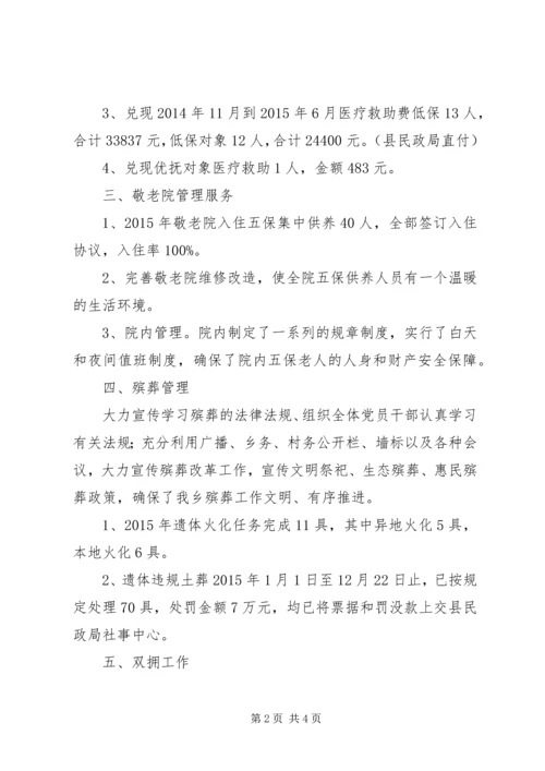 乡镇年度民政社会事务工作总结.docx