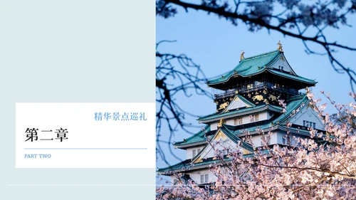 现代简约高级日本旅游攻略PPT模板