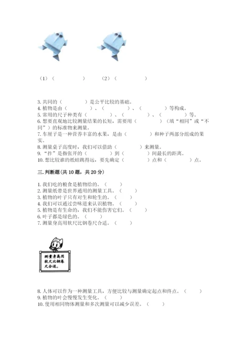 教科版一年级上册科学期末测试卷及完整答案1套.docx