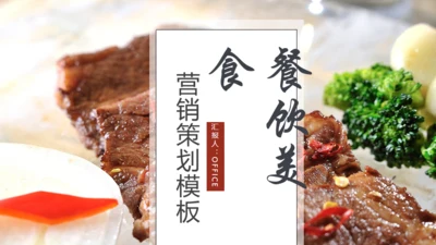 餐饮美食品牌推广营销策划通用PPT模板