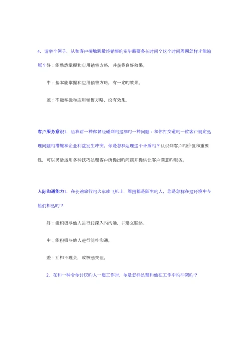 2023年销售经理结构化面试的题目.docx