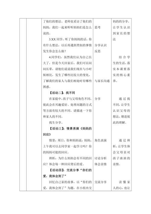 1. 读懂彼此的心第1课时---- 相互理解  教案