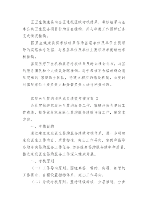 家庭医生签约团队成员绩效考核方案.docx