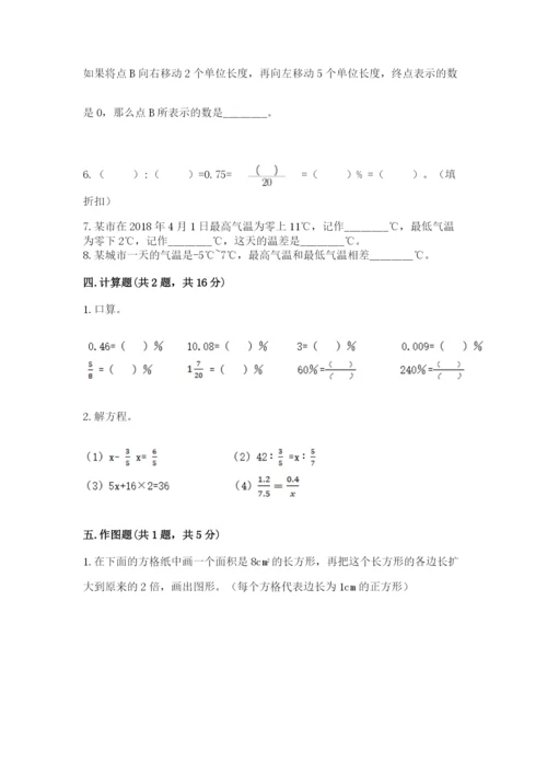 江城哈尼族彝族自治县六年级下册数学期末测试卷新版.docx