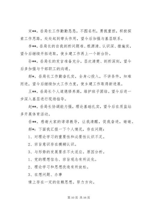 民主生活会会议记录 (2).docx