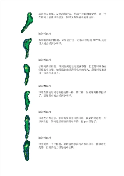 高尔夫球场球洞平面图