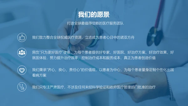 专业国际医疗机构PPT模板