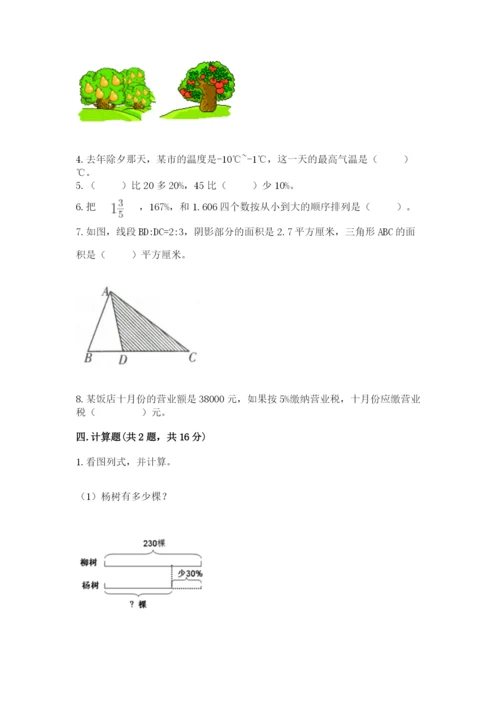 永城市六年级下册数学期末测试卷完美版.docx