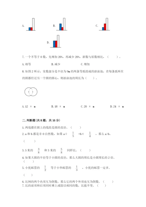 2022人教版六年级上册数学期末卷带答案（精练）.docx