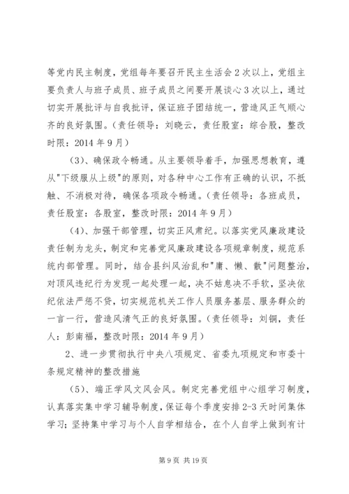 党的群众路线教育实践活动整改方案.docx