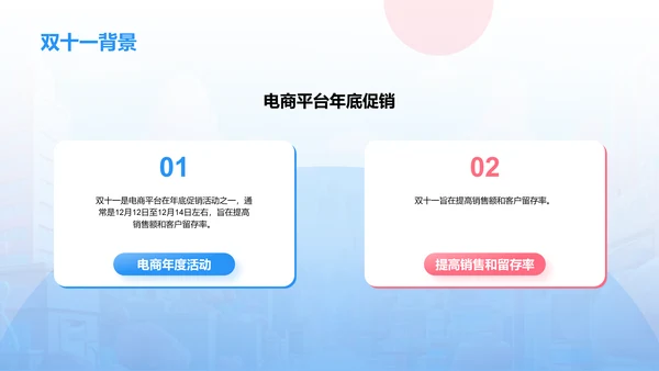 蓝色3D创意酷炫双十一营销策划PPT模板
