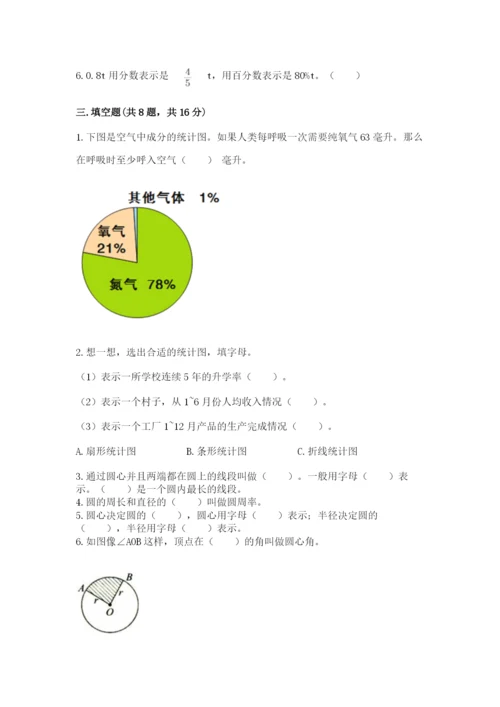 小学六年级数学上册期末考试卷精品（有一套）.docx