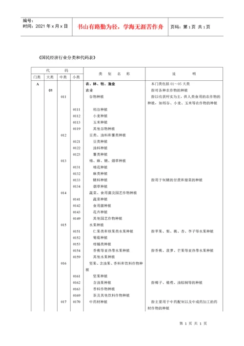 《国民经济行业分类和代码表》.docx