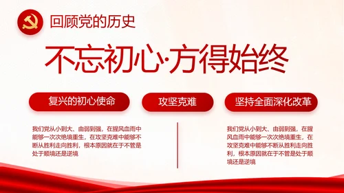 学习党史国史坚定理想信念动态PPT