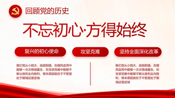 学习党史国史坚定理想信念动态PPT