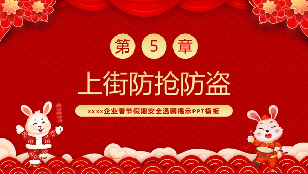 兔年春节企业安全生产培训PPT模板