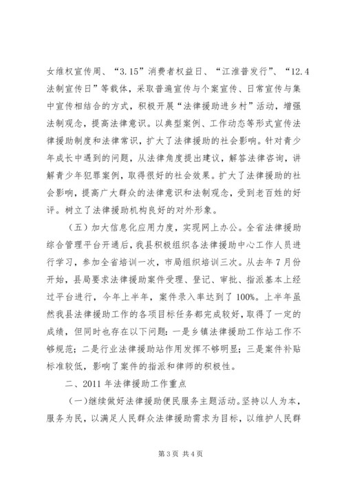 县法律援助中心汇报材料.docx