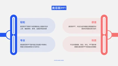 简约风对比关系4项PPT图文页