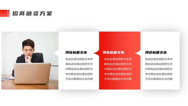 商务风项目融资招商计划书通用PPT模板