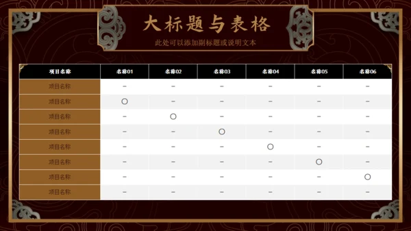 中纹之美如意形卷草纹通用PPT模板