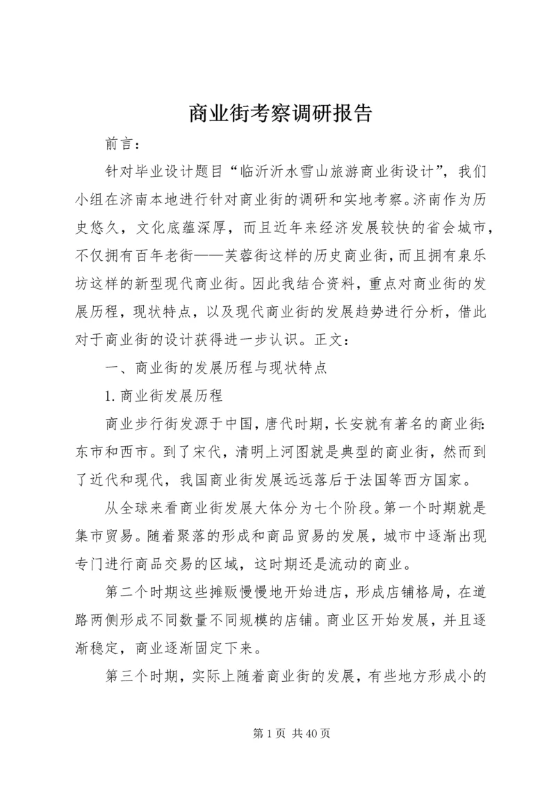 商业街考察调研报告.docx