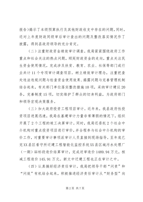 县审计局年度工作报告 (4).docx