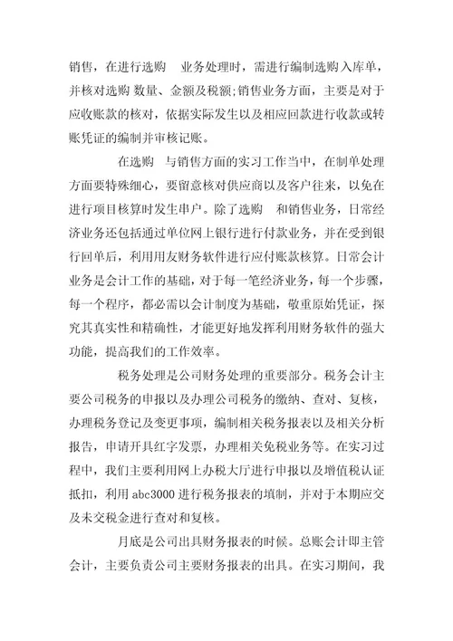 2024年会计系学生顶岗实习工作总结五篇