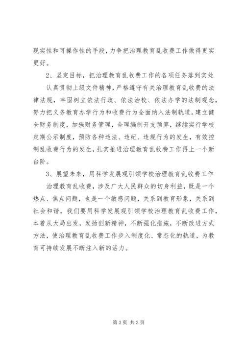 学校治理教育乱收费工作自查自纠报告.docx