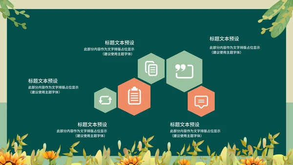 小清新可爱教师课堂教育PPT模板