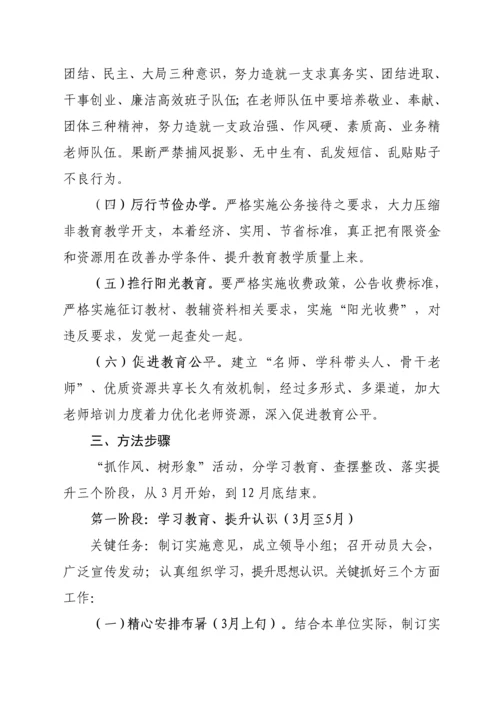 河东中学抓作风树形象活动专项方案.docx