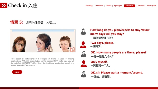 欧美风宾馆酒店基础英语培训教育PPT课件
