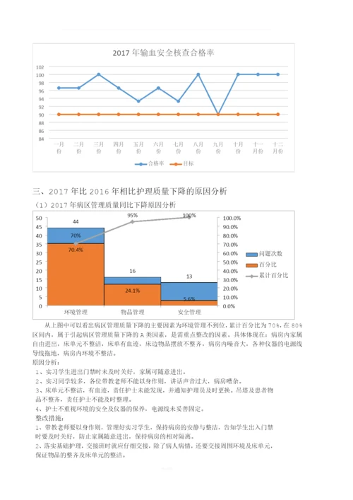 2017年护理质量汇总分析持续改进报告.docx