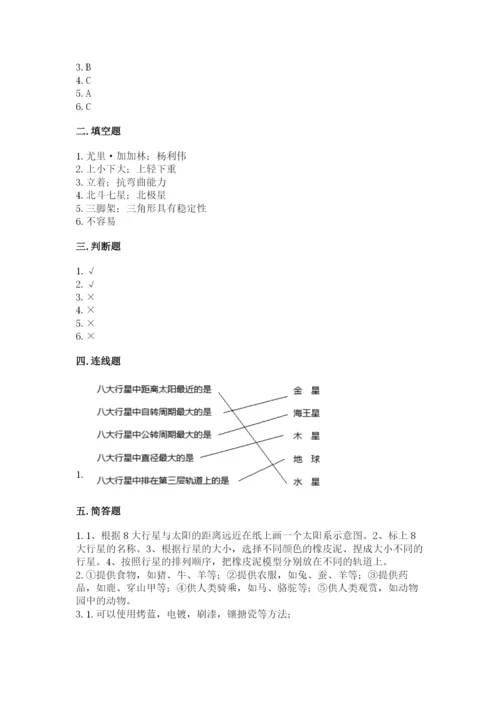 教科版科学六年级下册期末测试卷含答案（培优b卷）.docx