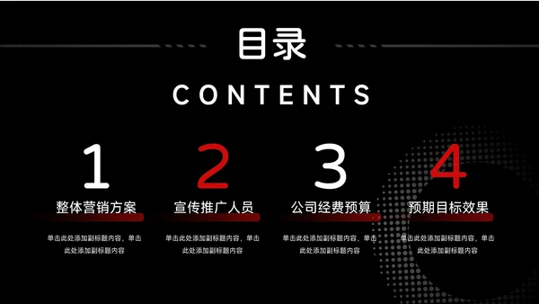 红黑商务酷炫品牌营销策划PPT模板