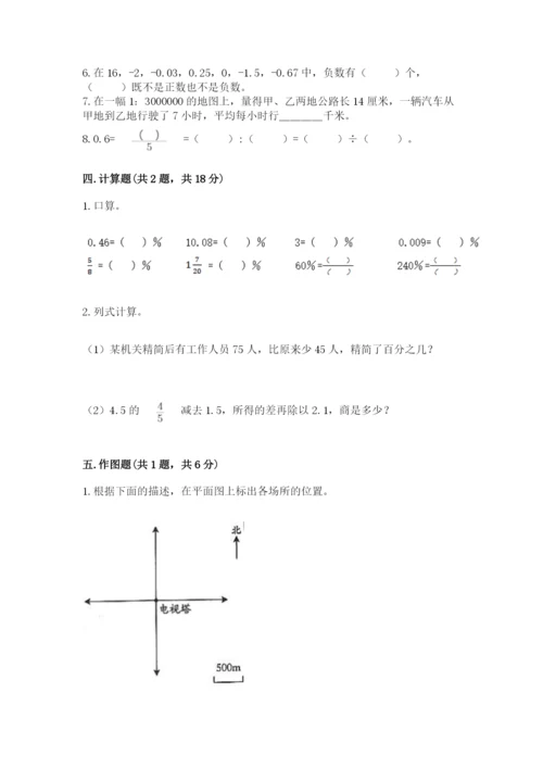 北师大版小学六年级下册数学期末检测试题（达标题）.docx