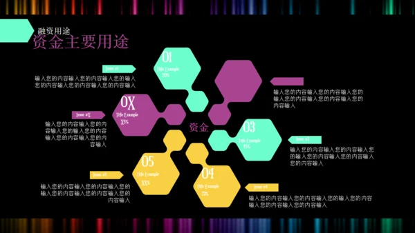 创业商业融资计划书彩色波通用PPT模板