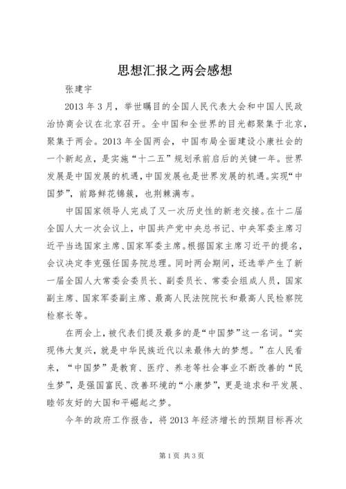 思想汇报之两会感想.docx