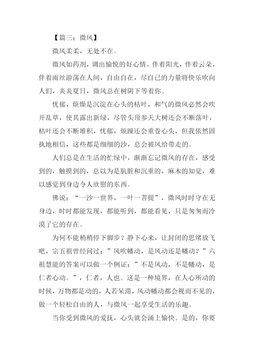 以风为话题的记叙文.docx