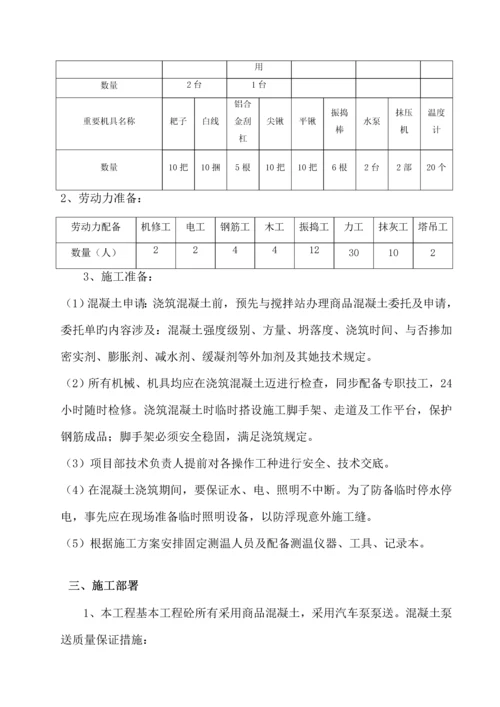 大体积混凝土综合施工专题方案范文.docx