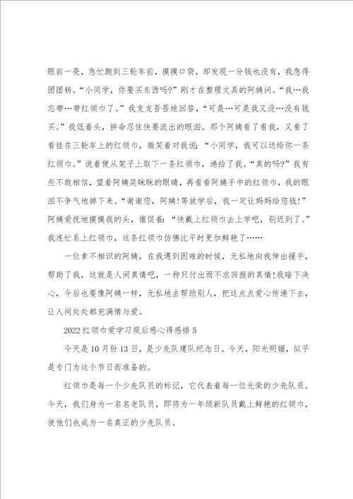 2022红领巾爱学习观后感心得感悟