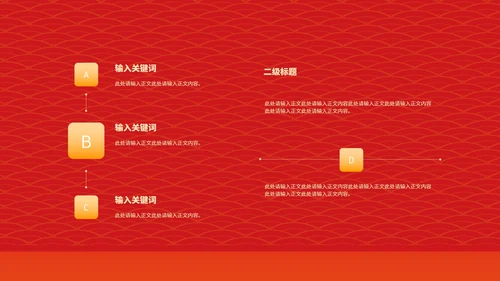 红色中国风虎年大吉新年节日庆典PPT模板