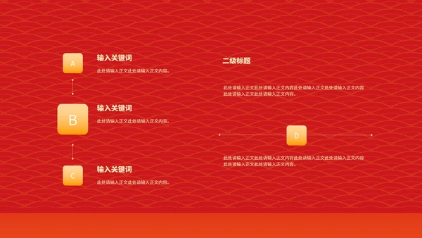 红色中国风虎年大吉新年节日庆典PPT模板