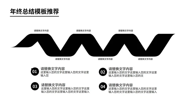 黑色商务风员工年终总结汇报PPT模板